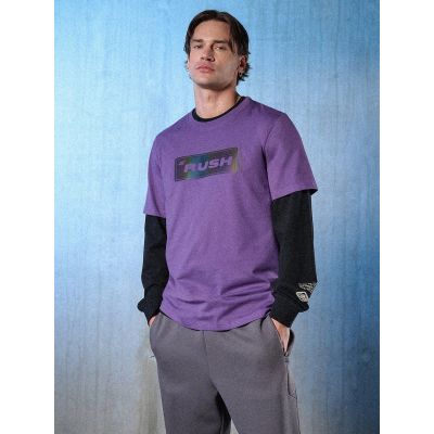 5. T-shirt regular z nadrukiem męski 4F 4FRSS26TTSHM3659-50S
