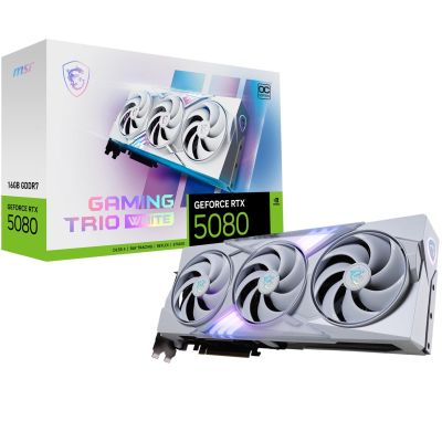 3. Karta graficzna MSI GeForce RTX 5080 16GB GAMING TRIO OC WHITE GDDR7