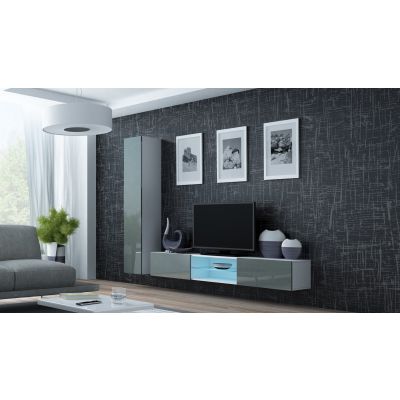 11. Witryna VIGO pełna'180' 180/40/30 biały/szary poł