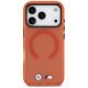 3. Etui BMW M IML Shockproof Metal Logos MagSafe na iPhone 17 Pro - promarańczowe