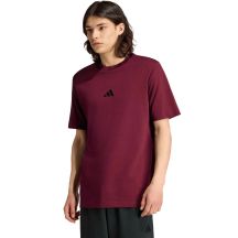 Koszulka męska adidas Essentials Small Logo Single Jersey bordowa KF2403