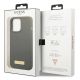 8. Etui Guess Silicone Logo Plate MagSafe na iPhone 13 Pro / iPhone 13 - szare