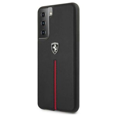 2. Etui Ferrari Off Track Leather Nylon Stripe na Samsung Galaxy S21 - czarne