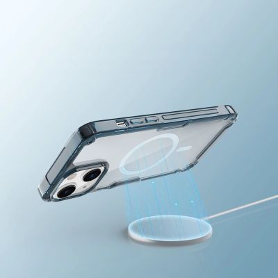 8. Pancerne etui z MagSafe Nillkin Nature Pro do iPhone 15 Plus - niebieskie