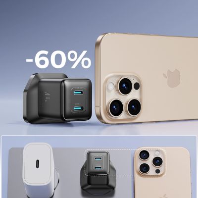 4. Ładowarka sieciowa Joyroom JR-TCG17 45W 2 x- USB-C (wtyczka UK) - czarna