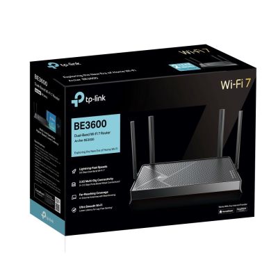 4. TP-Link Archer BE3600 router bezprzewodowy 2.5 Gigabit Ethernet Dual-band (2.4 GHz/5 GHz) Czarny