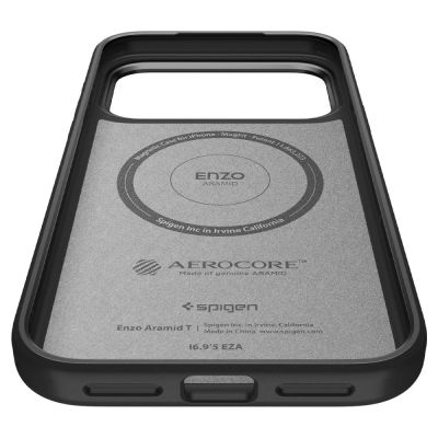 9. Etui Spigen Enzo Aramid "T" MagSafe na iPhone 17 Pro - czarne