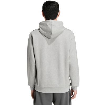 2. Bluza męska adidas Essentials 3-Stripes French Terry Hoodie szara KY4202