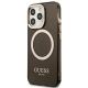 2. Etui Guess Gold Outline Translucent MagSafe na iPhone 13 Pro / iPhone 13 - czarne