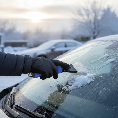 3. SKROBACZKA DO SZYB 25CM DUNLOP NIEBIESKA