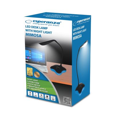 12. Lampka biurkowa LED Esperanza MIMOSA ELD105K (1m; Biały neutralny)