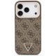 3. Etui Guess 4G PU Triangle Logo & Stand Camera Magsafe na iPhone 18 Pro / 17 Pro - brązowe