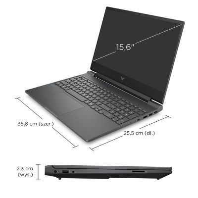 6. HP Victus 15-fb3231nw Ryzen 7 7445HS 15,6"FHD IPS 144Hz 300nits AG 16GB DDR5 5600 SSD512 RTX4050_6GB Cam 720p 70Wh Win11 Gray 2Y