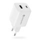 3. EVERACTIVE ŁADOWARKA SIECIOWA GAN 1 X USB ORAZ 1 X USB-C QUICK CHARGE 4.0 45W BIAŁA SC-450Q