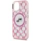 6. Etui Karl Lagerfeld IML Monogram Karl & Choupette Head MagSafe na iPhone 15 - różowe