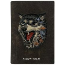 Etui Nimmy Raptor Wolf na paszport / portfel - brązowe