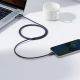 7. Baseus Crystal Shine Series kabel przewód USB do szybkiego ładowania i transferu danych USB Typ A - Lightning 2,4A 1,2m czarny (CAJY000001)