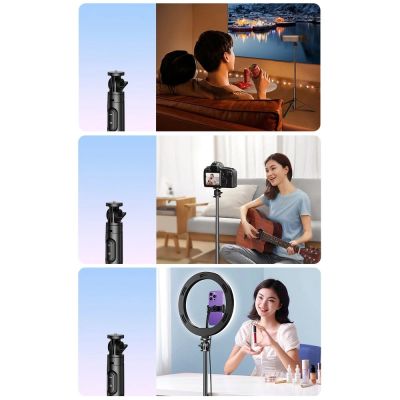 12. Selfie stick Ugreen LP586 statyw teleskopowy z pilotem Bluetooth 1,5m - czarny