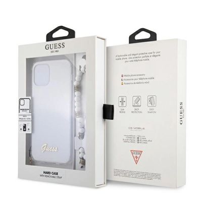 8. Etui Guess White Pearl na iPhone 12 / iPhone 12 Pro - przezroczyste
