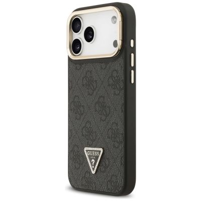 9. Etui Guess 4G PU Triangle Logo & Stand Camera Magsafe na iPhone 17 Pro Max - czarne