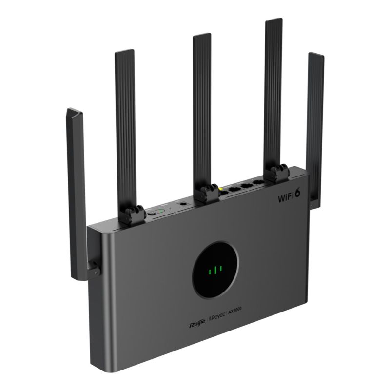 24. Ruijie Networks RG-EW3000GX PRO router bezprzewodowy Gigabit Ethernet Dual-band (2.4 GHz/5 GHz) Czarny