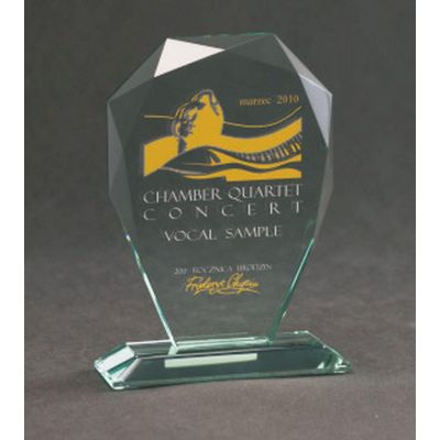 5. Trofeum szklane grawerowane z etui +wypełnianie farbą