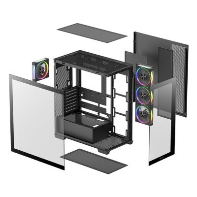 3. Obudowa DeepCool CG580 4F V2 Midi Tower R-CG580-BKADA4-G-2 Czarna