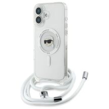 Etui Karl Lagerfeld Crossbody IML Karl Head Magsafe na iPhone 16 - przezroczyste
