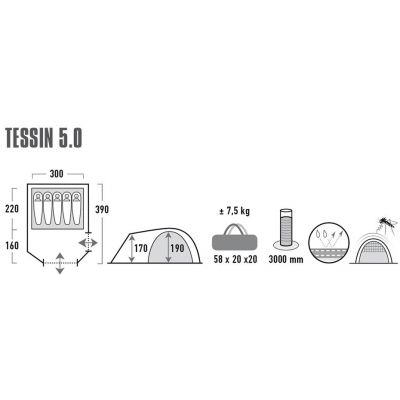 15. Namiot High Peak Tessin 5 10228