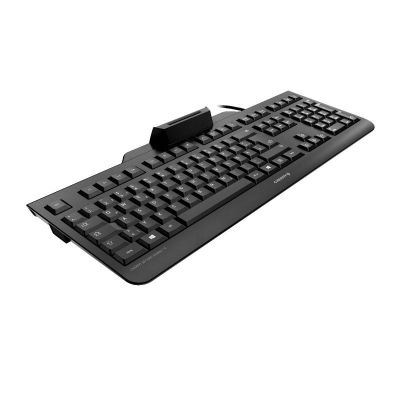 2. Klawiatura CHERRY SECURE BOARD 1.0 z NFC, Czytnik kart Smart Card (CCID), USB, Wielka Brytania, Przełącznik kluczykowy: CHERRY LPK