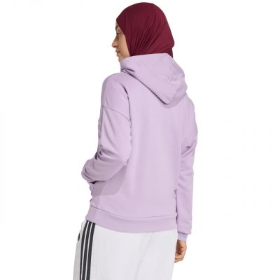 3. Bluza damska adidas Essentials Linear French Terry Hoodie fioletowa JY0036