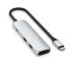 8. Satechi 4-w-1 USB-C Slim Multiport Adapter 4K - aluminiowy adapter do urządzeń mobilnych USB-C (USB-C, 4K HDMI, 2x USB-A) (silver)