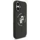 4. Etui Karl Lagerfeld Silicone Karl&Choupette Ring MagSafe na iPhone 17 - czarne