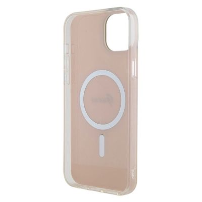 7. Etui Guess IML Iridescent MagSafe do iPhone 15 Plus - różowe