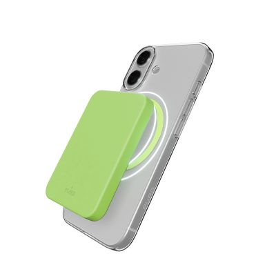 3. Etui Puro Lite Mag TPU+PC kompatybilne z MagSafe na iPhone 17 - przezroczyste z zielonym pierścieniem