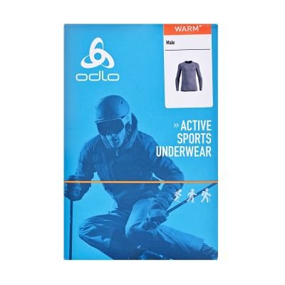 6. Koszulka męska ODLO BL TOP turtle neck l/s ACTIVE WARM roz. M Szara