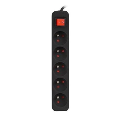 3. LANBERG LISTWA PRZEDŁUŻACZ 1.5M 5X 230V PL Z WYŁĄCZNIKIEM KABEL WYKONANY Z PEŁNEJ MIEDZI CZARNA