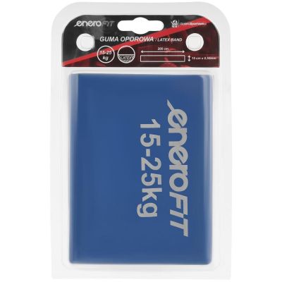 15. TAŚMA TRENINGOWA DO ĆWICZEŃ PILATES 2000x150x0,550MM 15-25KG NIEBIESKA