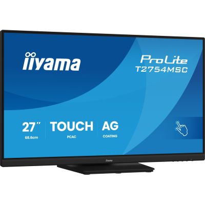 2. iiyama ProLite T2754MSC-B2AG monitor komputerowy 68,6 cm (27") 1920 x 1080 px Full HD LED Ekran dotykowy Przeznaczony dla wielu użytkowników Czarny