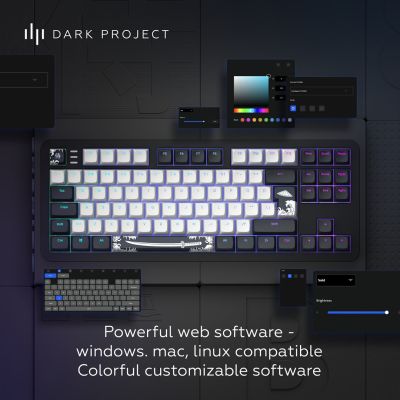 4. Dark Project DPKB_BUSHIDO_87_ISO klawiatura Gaming USB QWERTZ Duński, Angielski, Fiński, Niemiecki, Skandynawia, Norweski, Hiszpański, Szwecki, British English, UK międzynarodowy Czarny