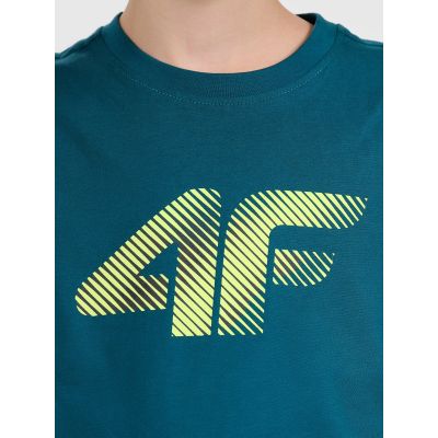 3. T-shirt bawełniany chłopięcy 4F 4FJWAW26TTSHM3508-40S