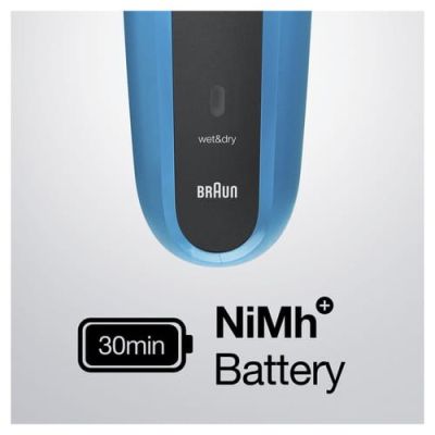 18. Golarka elektryczna BRAUN Series 3 310S maszynka do golenia Czarny, Niebieski