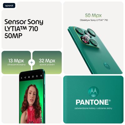 18. Smartfon Motorola Moto Edge 70 Fusion 5G 8/256 GB Sport Green (zielony)