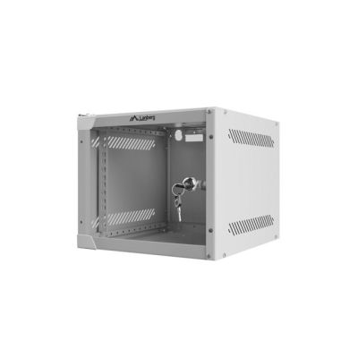 4. Szafa rack Lanberg WF10-2304-10S (4U; 240mm / 280mm / 310 mm; wisząca; Szklane; 10"; kolor szary)