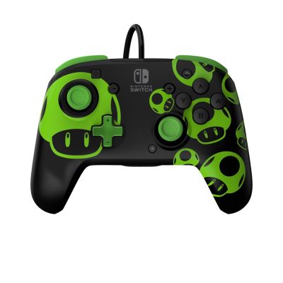 2. PDP REMATCH: 1-Up Glow in the Dark Czarny, Zielony USB Gamepad Analogowa/Cyfrowa Nintendo Switch, Nintendo Switch OLED