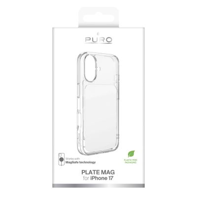 2. Etui Puro Plate Mag na iPhone 17 kompatybilne z MagSafe - białe