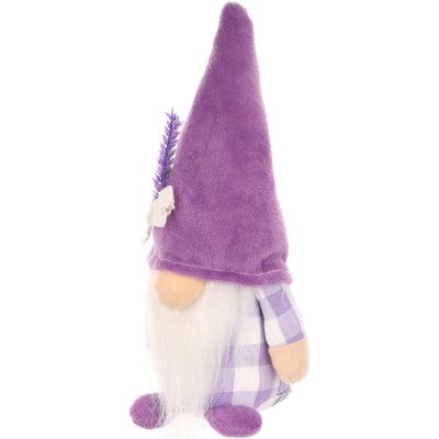8. SKRZAT GNOM LAWENDA BOY 20CM DEKORACJA WIOSENNA