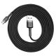 3. Kabel Baseus Cafule Cable CAMKLF-CG1 USB-A / micro USB 1.5A 2 m - czarno-szary