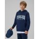 Bluza dresowa regular z kapturem chłopięca 4F 4FJRSS26TSWSM2637-31S