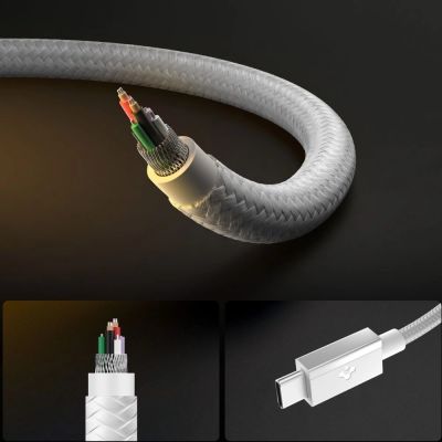 5. Kabel Spigen Essential EB6015CC USB-C 60W 150 cm - biały